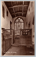 RPPC c1910s Haddon Hall Chapel Interior Britain England UK Antique Postcard picture