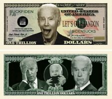 ✅ Let's Go Brandon FJB Joe Biden Sucks 5 Pack Funny Money Novelty Dollar Bills ✅ picture
