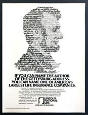 1979 Abraham Lincoln portrait made of Gettysburg Address Life Insurance print ad picture