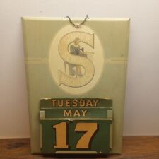 Singer Sewing Machine metal  Sign Calender   19 x 13  picture