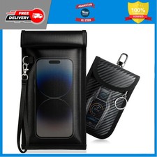 Faraday Bag Set for Phones and Car Keys RFID Signal Blocking Pouch Case Prote... picture
