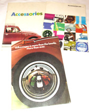 3 1970-1971 VW/VOLKSWAGEN BROCHURE/ACCESSORIES CATALOGS SUPER BEETLE/CAMPMOBILE picture