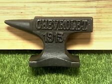 Chevrolet 1913 Anvil Collector Blacksmith Chevy Hotrod Iron Paperweight Mancave picture