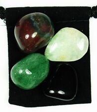 LEUKEMIA FIGHTER Tumbled Crystal Healing Set = 4 Stones + Pouch + Card picture