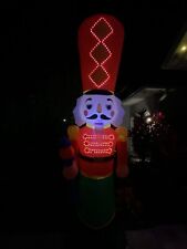 Gemmy 9ft Tall Nutcracker w/ Micro LED Lights Christmas Inflatable RARE NEW picture