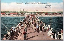 The Ocean Pier Newport Beach Southern California CA Fishing Pier Postcard picture