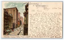 1901 Randolph Street Trolley Buildings Chicago Illinois IL Antique Postcard picture