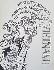 1968 Bernard Aptekar Vietnam Anti-War Lithographic Poster Pencil Signed  picture