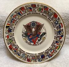Vtg 1943 FONDEVILLE  Limited Ed. U.S. Patriotic Plate The Allied Nations of WWII picture