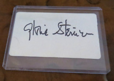 Gloria Steinem activist signed autographed card  Women's Rights Movement NOW picture