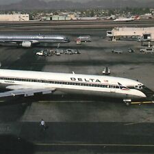 Airplane Boeing B-727 Delta Air Lines Phoenix Sky Harbor AZ Ephemera Postcard picture