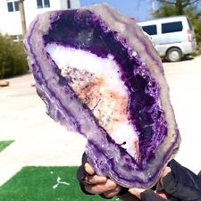 2.27LB Natural beautiful Rainbow Fluorite Crystal Rough slices stone specimens picture