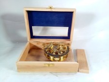 Cole Wheeler Explorer's Legacy Vintage Brass Compass & Telescope Set P7513 picture
