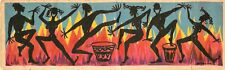 Goombay Fire Dance Nassau Bahamas by Beverly Wasile Vintage 1967 Long Postcard picture