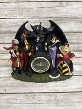 Disney Villains Mantle Desk Clock Hook Maleficent Evil Queen Chernabog Jafar  picture