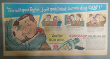 Vaseline Hair Tonic Ad: She Can't Speak English, Iceland Romance  from  1943 picture