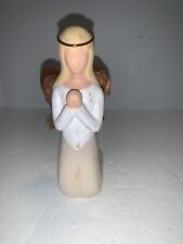 Vtg. 2002 Gentle Soul #80076 (Faith) praying angel figurine W/brass Wings picture