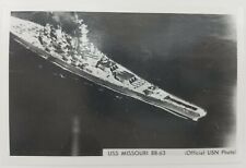 U.S.S. Missouri Naval Ship RPPC Real Official USN Photo Postcard Unposted A861 picture