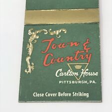 Vintage Matchbook Carlton House Pittsburgh Pennsylvania Advertisement picture