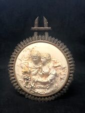 Antique Cameo Plaque Courting Couple Frame With Stand picture