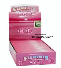 New ELEMENTS PINK PAPERS - 1 1/4 SIZE - FULL BOX SEALED / 25PKS/ 50 SHEETS EACH picture