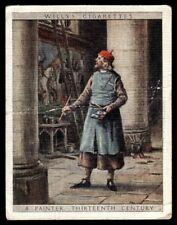 1929 Wills English Period Costumes Cigarette Card #4 A Painter Large Size picture