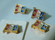 Lot of 4 RNA Royal Neighbors Of America  Hat Lapel Pins Red White Blue 69 picture