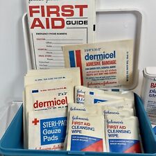 GE First Aid Kit Tylenol Band Aid Tin Box Johnson General Electric Range 70s VTG picture