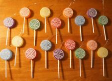 18 Christmas Candy Lollipops with Sparkling Sugar Coated Ornament Set Tree Decor picture