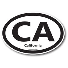 CA California US State Oval Magnet Decal, 4x6 Inches, Automotive Magnet for Car picture