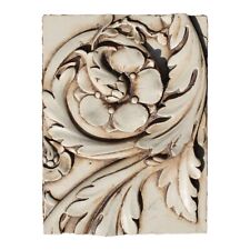 SID DICKENS LEAF SWIRL TEXTURED TILE WALL PLAQUE MEMORY BLOCK T-60 RETIRED picture