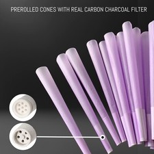 Prerolled Cones: Real Charcoal filter for smooth and much safer lungs tokes picture