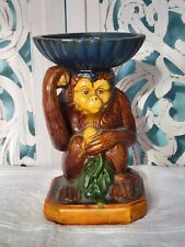 CERAMIC MONKEY WITH BOWL ON HEAD picture