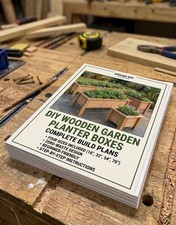 DIY Raised Wooden Garden Planter Box Printed Plans Fence Picket Woodworking Plan picture