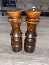 Wooden Salt Shaker And Pepper Mill Grinder 8” Dark Brown by Good Wood picture