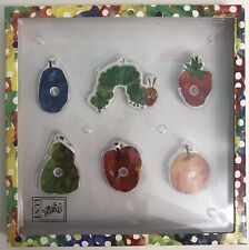 RARE Lunt Silversmiths • Eric Carle Collector Ornament Set 6 Hungry Caterpillar picture