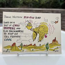 Vintage Famous Western Flu-Flu Bird Postcard By BOB PETLEY Unposted picture