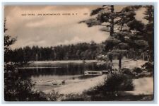 Rindge New York Postcard East Shore Lake Monomonock River c1940 Vintage Antique picture