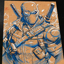 Deadshot DC Comics Art Print Signed 8.5x11 | Art by Keyeske picture