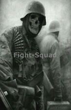 WW2 Picture Photo German soldier with a Skull face  3855 picture