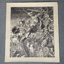 Vintage 1977 Conan Cimmerian Death Print Barry Windsor-Smith Gorblimey Press picture