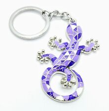 GECKO KEYCHAIN Purple Mosaic Lizard Key Chain/Keyring (Perfect Gift) picture