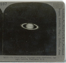 The Planet Saturn, Solar Observatory, Carnegie Inst.--Keystone Stereoview E112 picture