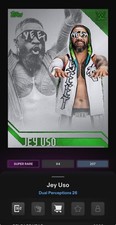 [DlGITAL CARD] TOPPS SLAM DUAL PERCEPTIONS S1 SR 4- JEY USO GREEN BASE picture