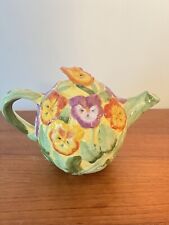 PANSY Teapot by Jay Willfred Andrea by Sadek Hand Painted In Philippines Flower picture