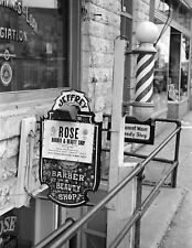 1937 Entrance to Rose Barber & Beauty Shop, ND Old Photo 8.5