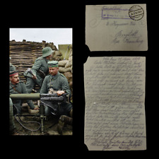 RARE 18th Infantry Division German Soldier's 1918 Handwritten Trench Letter picture