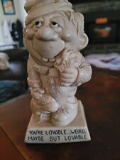 Vintage 1973 R&W Berrie You're Lovable Weird Maybe But Lovable Statue Used picture