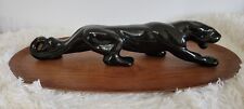 Vintage Stalking Black Panther/jag Statue 25” Ceramic. MCM picture