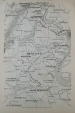 Original Civil War Map MILIARY OPERATIONS VIRGINIA 1862 Bull Run Fredericksburg picture